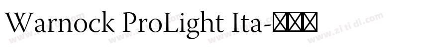 Warnock ProLight Ita字体转换